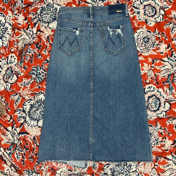 Mother The straight a step midi fray skirt - Picture 14 of 16